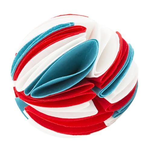 Toyvian Hundespielzeug Schnüffelball mit Futterrille Farbiges Kauspielzeug für Hunde zur Zahnreinigung Beschäftigungsspielzeug und Langsame Fütterung für Welpen und Erwachsene Haustiere von Toyvian