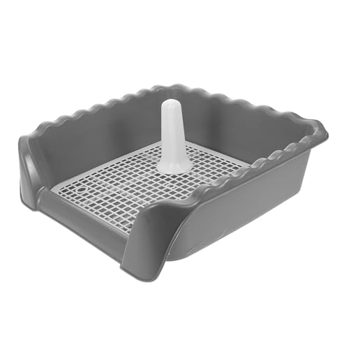 Toyvian Hundetoilette Für Den Innenbereich Mit Säule: Welpentoiletten-trainingstablett Aus Netzgitter, Um Den Boden Trocken Zu Halten – Leicht Zu Waschendes Töpfchentablett Für Zuhause von Toyvian