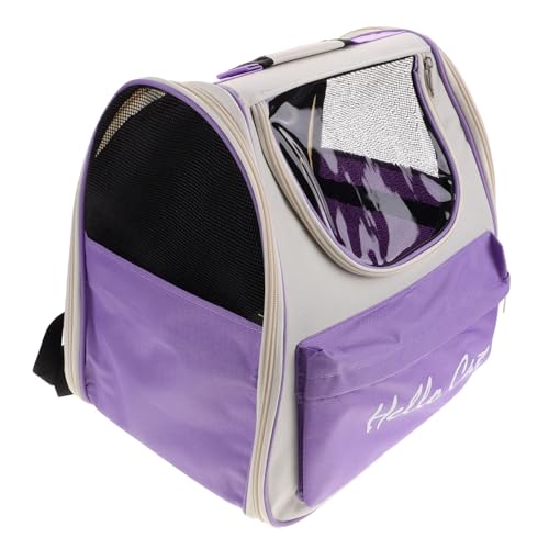 Toyvian Hundetragetasche Atmungsaktive Transporttasche Für Katzen Und Tragbarer Rucksack Für Reisen Und Outdoor Aktivitäten Und Lavendelviolett von Toyvian