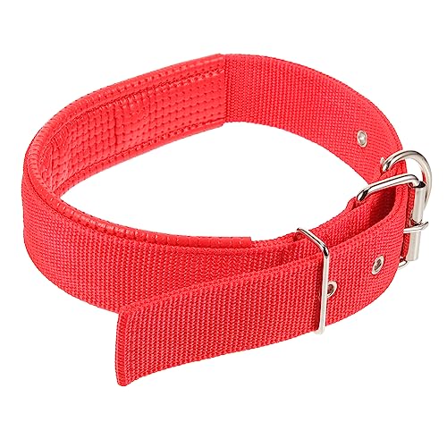 Toyvian Hundeweiche Lederkette weicher Hundehalsband Komforthundkragen für Hunde Hundekragen Metallschnalle strapazierfähiges Hundehalsband Große Hundehalsbänder Nylon rot Toyvian Hundeweiche Lederkette weicher Hundehalsband Komforthundkragen für Hunde Hundekragen Metallschnalle strapazierfähiges Hundehalsband Große Hundehalsbänder Nylon rot von Toyvian