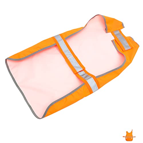 Toyvian Hundeweste Reflexionsweste für Hunde Fluoreszierende Sicherheitsweste für Haustiere Verstellbare Hundekleidung aus Atmungsaktivem Oxford Orange von Toyvian
