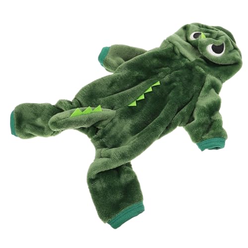 Toyvian Hundewintermantel Gefüttert Winddicht Vierbeiniger Hoodie Haustierbekleidung Warm Grün Komfortabler Pullover für Kalte Tage Modisch und Strapazierfähig von Toyvian