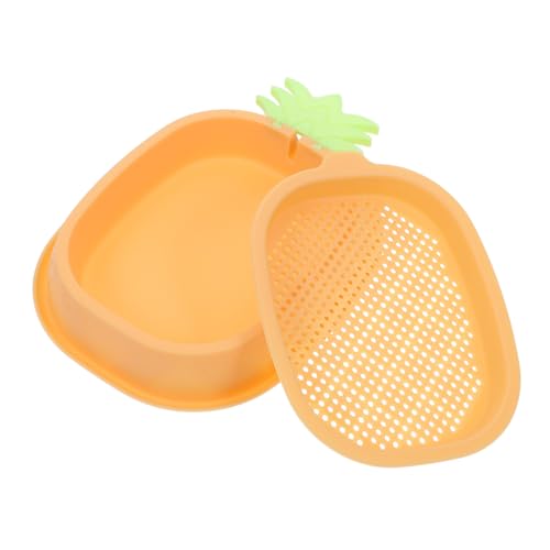 Toyvian Hydrokultur Katzengras Pflanzkasten Niedliche Ananas Form Erdloser Pflanzenbehälter Für Katzen Fördert Verdauung Und Haarballen Ausscheidung Gelb von Toyvian