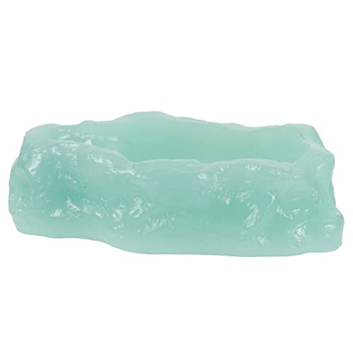 Toyvian Im Dunkeln leuchtender Wassernapf Aufschlag Futternapf für Reptilien Trog Terrarium wasserschale Terrarium Wassernapf Reptilien-Wurmschale Schildkröte Wasserschale Harz Light Green von Toyvian