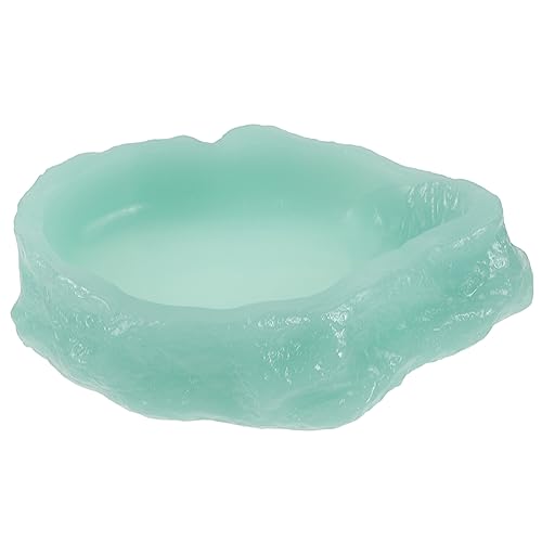 Toyvian Im Dunkeln leuchtender Wassernapf für Fütterung Wasser- Schüssel Terrarium wasserschale Terrarium Wassernapf Reptilien-Wurmschale Schildkröte Wasserschale Harz Light Green von Toyvian