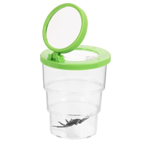 Toyvian Insektenbeobachtungsbecher Insektenbehälter Insektenlupe Für Insektenbeobachter Kunststoff Grün von Toyvian