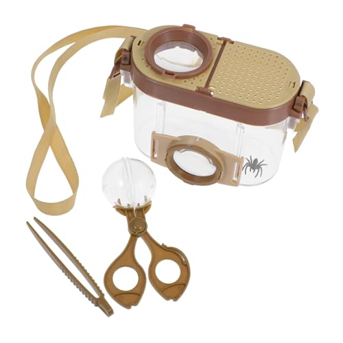 Toyvian Insektenbeobachtungsbox Kit Für Erkundung Junge Pinzette Sammeln Fangen Wissenschaft Pädagogisches Werkzeug Lupe Ansicht Lernen Behälter Outdoor Glas Abs von Toyvian