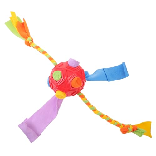 Toyvian Interaktiver Schnüffelball für Aufmerksamkeit Strapazierfähiges Material für Große Mit Buntem Design und Zöpfen Gemeinsames und Training von Toyvian