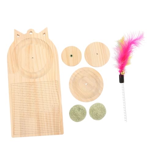 Toyvian Interaktives Katzenspielzeug aus Holz Lagiger Drehteller mit Spielbällen für Kätzchen Fördert Bewegung und Schont Möbel für Katzen zur Krallenpflege und Zufällige Toyvian Interaktives Katzenspielzeug aus Holz Lagiger Drehteller mit Spielbällen für Kätzchen Fördert Bewegung und Schont Möbel für Katzen zur Krallenpflege und Zufällige von Toyvian