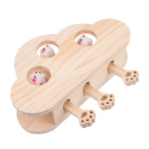 Toyvian Interaktives Katzenspielzeug aus Holz mit Eingebauter Katzenminze Lustiges Trainingsspielzeug zur Beschäftigung Langeweile und Schützt Möbel für Kätzchen und Katzen Aller von Toyvian