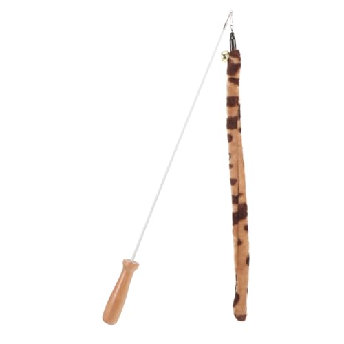 Toyvian Interaktives Katzenspielzeug mit Leopard Plüschschwanz Einziehbare Katzenangel für Aktives und Mentale Stimulation aus Strapazierfähigem und Plüsch Fördert die Interaktion mit Toyvian Interaktives Katzenspielzeug mit Leopard Plüschschwanz Einziehbare Katzenangel für Aktives und Mentale Stimulation aus Strapazierfähigem und Plüsch Fördert die Interaktion mit von Toyvian