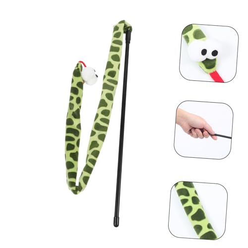 Toyvian Interaktives Katzenspielzeug mit Rassel Langlebige Katzenangel in Schlangenform Fördert Spielspaß und Natürliche Jagdinstinkte für Kätzchen und Wohnungskatzen Robust und Sicher von Toyvian