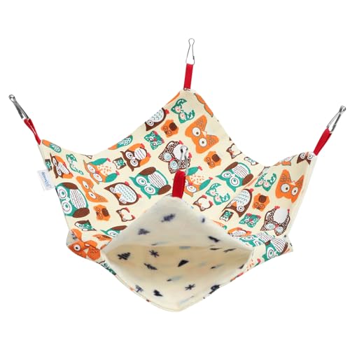 Toyvian Jahreszeiten Haustier Hängematte Doppel Lagig Schlafbett für Hamster Eichhörnchen Chinchilla Platzsparend Waschbar mit Niedlichem Eulen Design Toyvian Jahreszeiten Haustier Hängematte Doppel Lagig Schlafbett für Hamster Eichhörnchen Chinchilla Platzsparend Waschbar mit Niedlichem Eulen Design von Toyvian