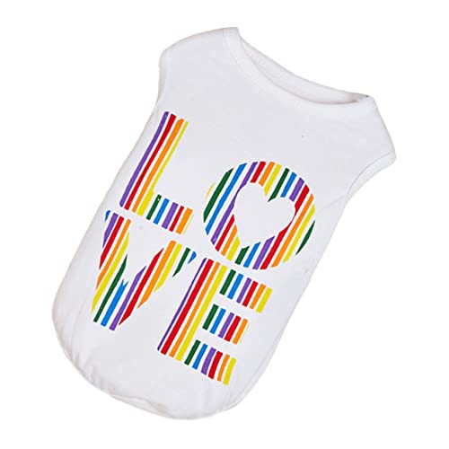 Toyvian Kätzchen Sommeroutfit Für Katzen Atmungsaktives Ärmelloses Shirt Mit Love Leichtes Katzenkleidungsstück von Toyvian