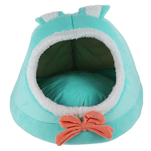 Toyvian Kaninchen -Ohrkatze Nest Kaninchen Schlafbett klein Haustiere drinnen Kätzchen warmes Haustier Katze Schlafkissen Katzenbett warm halten Katzenhöhlenbett Daunen Baumwolle Grün Toyvian Kaninchen -Ohrkatze Nest Kaninchen Schlafbett klein Haustiere drinnen Kätzchen warmes Haustier Katze Schlafkissen Katzenbett warm halten Katzenhöhlenbett Daunen Baumwolle Grün von Toyvian