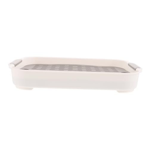Toyvian Kaninchen Toilette Kleintier Katzenklo Rechteckige Litter Box für Hasen Meerschweinchen Chinchilla Hamster und Frettchen Auslaufsicher Platzsparend Einfache von Toyvian
