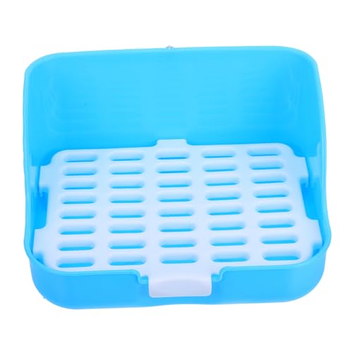 Toyvian Kaninchen Toilette für Kleintiere Praktische und Spritzwassergeschützte Kloschale für Kaninchen Meerschweinchen und Hamster Leicht zu Reinigende Haustier Toilette mit Abnehmbarer von Toyvian