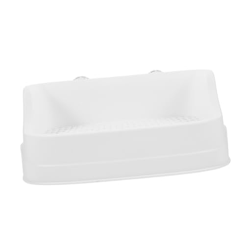 Toyvian Kaninchen Toilette mit Spritzschutz Abnehmbare Reinigungsschale Training Geeignet für Kleintiere Wie Hamster Meerschweinchen Weiß Leichte Reinigung Niedriger Zugang von Toyvian