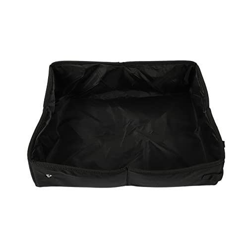 Toyvian Kasten Wasserdichtes Katzenstreubecken Reisen Wurf Plaudern mit tragbar Falten im Freien Haustier klein Katzensandbehälter Katzentoiletten 600d Oxford-Stoff Black von Toyvian