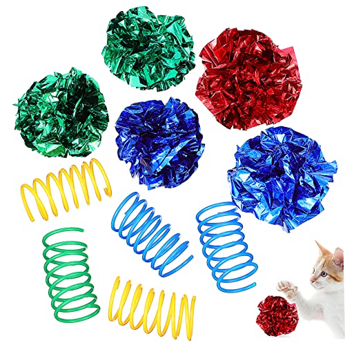 Toyvian Katze Teilig Bunte Knisterbälle und Federspielzeug Interaktiv Katzenspielzeug für Kätzchen von Bewegung und Unterhaltung Toyvian Katze Teilig Bunte Knisterbälle und Federspielzeug Interaktiv Katzenspielzeug für Kätzchen von Bewegung und Unterhaltung von Toyvian