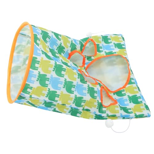 Toyvian Katze Tunnel Katzenröhre mit Plüschball Strapazierfähiger Polyester Katzentunnel für Indoor Interaktives Haustierspielzeug zur Beschäftigung und Versteckmöglichkeit Toyvian Katze Tunnel Katzenröhre mit Plüschball Strapazierfähiger Polyester Katzentunnel für Indoor Interaktives Haustierspielzeug zur Beschäftigung und Versteckmöglichkeit von Toyvian