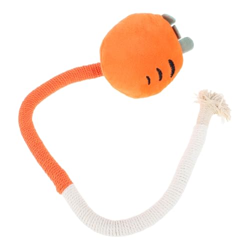 Toyvian Katze beißende Seilspielzeug Kätzchen Katzenbiss interaktives katzenspielzeug Katzen beschäftigung Katze Kauspielzeug Katzenspielzeugseil Baumwollseil Orange von Toyvian