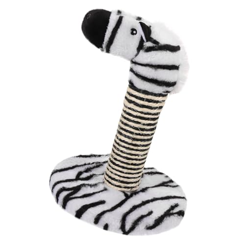 Toyvian Katzen Kratzbaum Zebramuster Vertikaler Katzenkratzbaum für Kätzchen Stabiler Kratzpfosten für Gesunde Krallenpflege und Unterhaltung von Toyvian