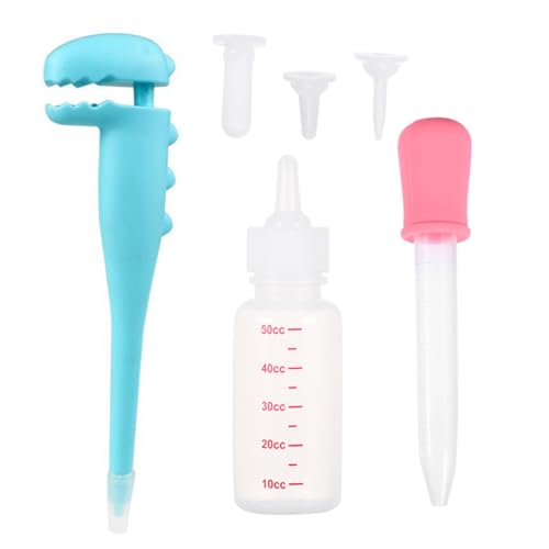 Toyvian Katzen Nuckelflasche mit Saugern Ergonomisch und für Neugeborene Kätzchen Welpen und Kleine Haustiere Vielseitig zum Füttern von Milch und Verabreichen von Medikamenten Einfach zu von Toyvian