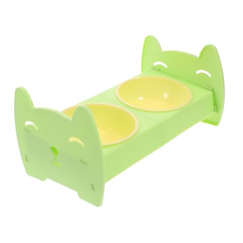 Toyvian Katzen- und Hundenapf Doppelschüssel für Haustiere Multifunktionale Hundeschüssel Hundenapf rutschfest Haustier Schüssel grün Hundenäpfe Trinkwasser Schüssel Abs Light Green von Toyvian