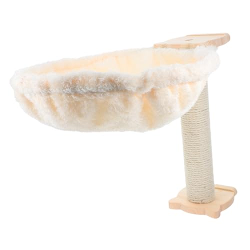 Toyvian Katzenhängematte Löffelform Katzenbett mit Kratzpfosten Teiliges Gemütliches Katzenbaum Hängematte Ersatzteil Waschbar für Kätzchen und Katzen zum Entspannen von Toyvian