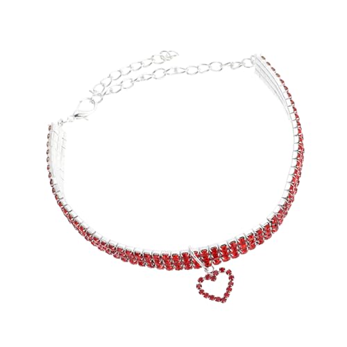 Toyvian Katzenhalsband Mit Anhänger Und Herzförmigem Pendant Elastischer Stilvolle Haustierkette Für Dekoratives von Toyvian