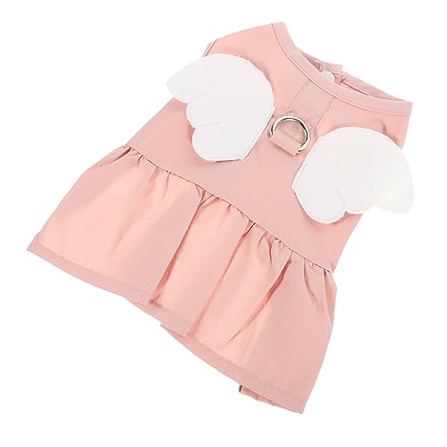 Toyvian Katzenkleid züchten Kühlung entzückendes Welpenkleid Hunde-Outfit Hundekleid UPS soßiere sommerkleif sommerliches Haustierkostüm tragbare Katzenbekleidung Baumwolle Polyester Rosa von Toyvian