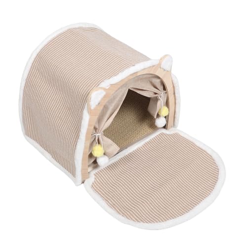 Toyvian Katzenkratzhaus: Sisal-Katzenkratzhaus mit Kratzbrett – Ganzjahres-Haustierbett – platzsparendes Design für den Innenbereich Toyvian Katzenkratzhaus: Sisal-Katzenkratzhaus mit Kratzbrett – Ganzjahres-Haustierbett – platzsparendes Design für den Innenbereich von Toyvian