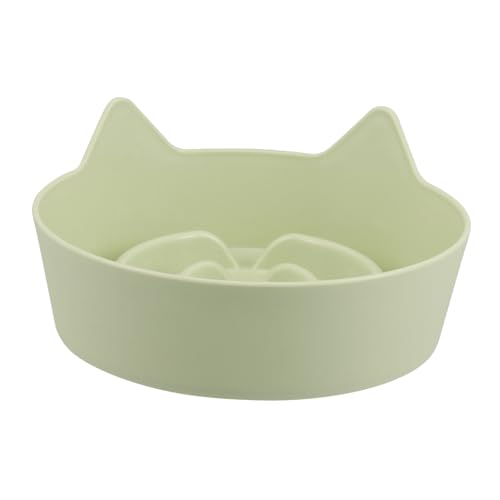 Toyvian Katzennapf Tierfutterschalen Futternapf für Kätzchen Kleiner Hundenapf Slow-Eater-Hundefutternapf Langsam fressende Katzennäpfe Kleiner Futternapf Haustiernapf Plastik Light Green von Toyvian