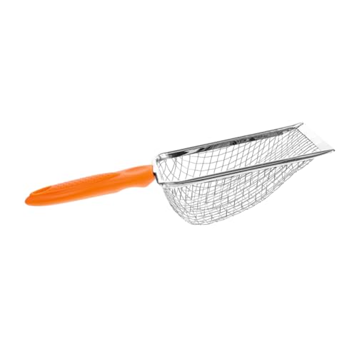 Toyvian Katzenschaufel Tragbare Katzenstreuschaufel mit Großem Schaufelkopf Antihaft Oberfläche Ergonomischem Griff und Leuchtend Orangefarbenem Design für Katzenklo und Einfache von Toyvian