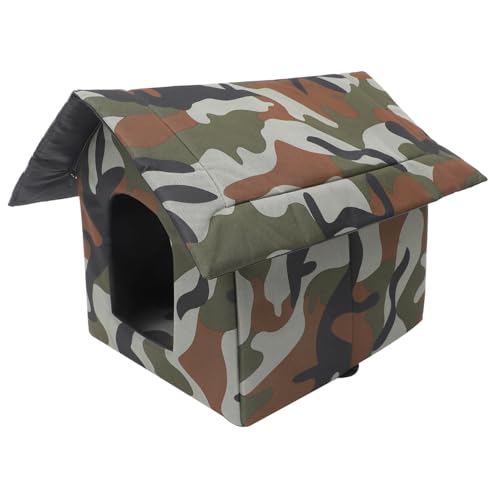 Toyvian Katzenschutzhaus für Draußen Wasserdichtes und Isoliertes Katzenhaus Erhöhte Unterbringung für Kleine Katzen im Winter für Außenbereich Gemütlicher Schlafplatz Toyvian Katzenschutzhaus für Draußen Wasserdichtes und Isoliertes Katzenhaus Erhöhte Unterbringung für Kleine Katzen im Winter für Außenbereich Gemütlicher Schlafplatz von Toyvian