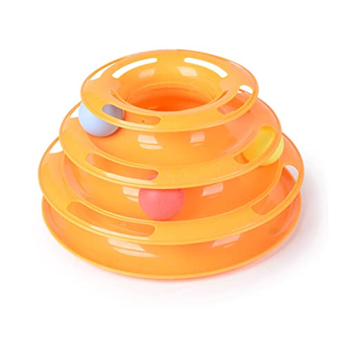 Toyvian Katzenspielzeug für Katzen Schichten Intelligenzspielzeug mit Crazy Play Ball Tray und Langlebig Gelb Unterhaltung und Zahnreinigung Toyvian Katzenspielzeug für Katzen Schichten Intelligenzspielzeug mit Crazy Play Ball Tray und Langlebig Gelb Unterhaltung und Zahnreinigung von Toyvian