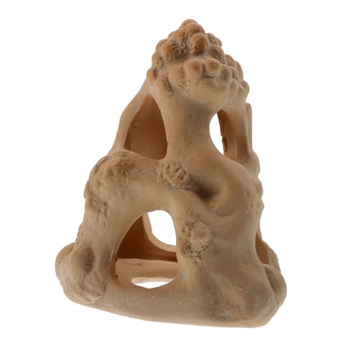 Toyvian Keramik Aquarium Höhle Versteck Ornament Künstlicher Stein Deko Fischtank Dekoration Lebendversteck für Aquarien und Teiche von Toyvian