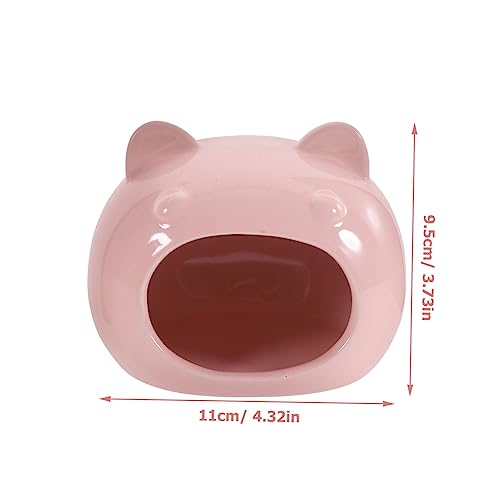 Toyvian Keramik Hamsterversteck Großes Kleintierhaus Gemütliches Haustierhaus für Hamster Ratten Igel Meerschweinchen Innenbereich Spielhaus Sicher und Langlebig Rosa von Toyvian