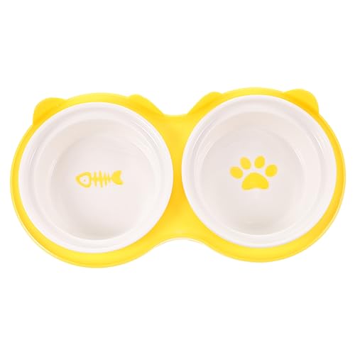 Toyvian Keramik Katzenfutternapf Doppelte Erhöhte Schüssel mit Neigung rutschfest Langlebig und Bruchsicher Ergonomisches Design Schützt Katzenhals für Futter und Wasser Toyvian Keramik Katzenfutternapf Doppelte Erhöhte Schüssel mit Neigung rutschfest Langlebig und Bruchsicher Ergonomisches Design Schützt Katzenhals für Futter und Wasser von Toyvian