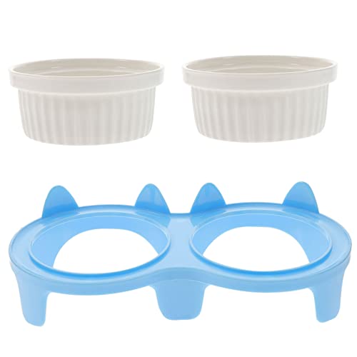 Toyvian Keramik Katzenfutternapf Hohe Schale mit Schräger Öffnung Rutschfestes Robustes Design für Kätzchen Doppelter Futternapf und Trinknapf Schonend für Nacken Leicht zu Reinigen Blau Toyvian Keramik Katzenfutternapf Hohe Schale mit Schräger Öffnung Rutschfestes Robustes Design für Kätzchen Doppelter Futternapf und Trinknapf Schonend für Nacken Leicht zu Reinigen Blau von Toyvian