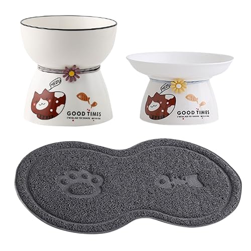 Toyvian Keramik Katzennapf Teilig Erhöhte Futternäpfe mit Rutschfester Unterlage Ergonomisch Geneigte Futterstation für Katzen und Kätzchen Einfach zu Reinigen und Auslaufsicher Toyvian Keramik Katzennapf Teilig Erhöhte Futternäpfe mit Rutschfester Unterlage Ergonomisch Geneigte Futterstation für Katzen und Kätzchen Einfach zu Reinigen und Auslaufsicher von Toyvian