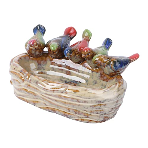 Toyvian Keramik Obstteller Vogelfutterteller Zarter Praktischer Keramik-obstschale Keramik-obsttablett Für Gartenarbeit von Toyvian