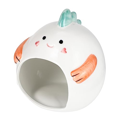 Toyvian Keramisches Haustierbett für Hamster Cartoon für Kleine Schlaf und Kühlend Langlebig und Geruchsneutral für Meerschweinchen und Andere Kleintiere von Toyvian