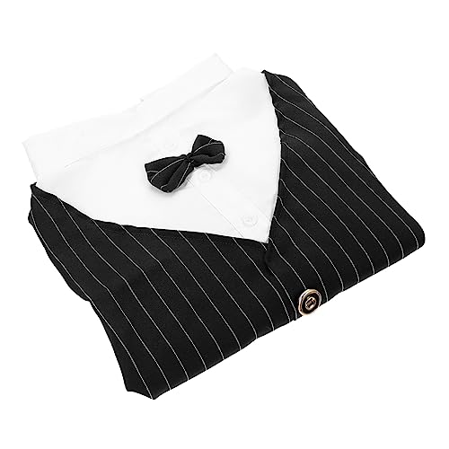 Toyvian Kleidung Für Haustiere Hunde-smokinghemd Outfits Brautjungfer Hundekleidung Welpenkostüme Für Kleine Hunde Rock Hund Formelle Verschleiß Hochzeit Haustierkleidung Polyester Black von Toyvian