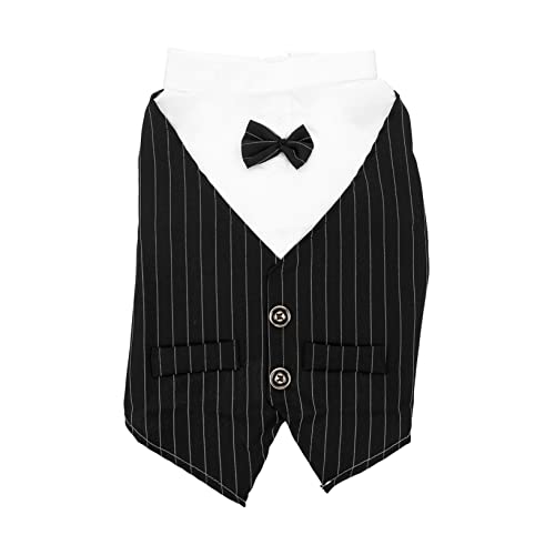 Toyvian Kleidung Für Haustiere Kleiner Hundeanzug Braut Stichworte Hundekleidung Welpe Hochzeitskleid Hundeanzug Für Große Jungen Hunde-Outfit Haustierkleidung Smoking Name Black Polyester von Toyvian
