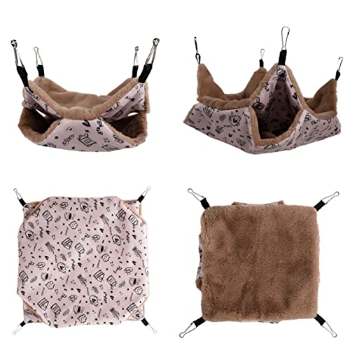 Toyvian Kleine Haustier Hängematte für Hamster Doppelschicht Schlafnest mit Clips für Meerschweinchen Chinchillas Frettchen Warm und Sicher Toyvian Kleine Haustier Hängematte für Hamster Doppelschicht Schlafnest mit Clips für Meerschweinchen Chinchillas Frettchen Warm und Sicher von Toyvian