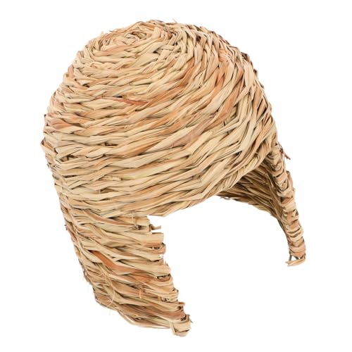Toyvian Kleine Haustierhütte Aus Natürlichem Material Grashaus Für Meerschweinchen Und Versteck Und Schlafnest Für Kleintiere Für Chinchillas Und Frettchen von Toyvian