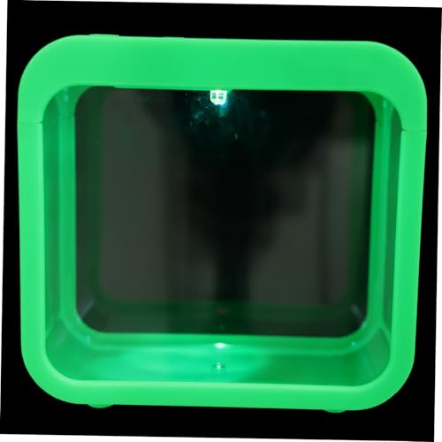Toyvian Kleiner Betta fischtank Farbiger LED Beleuchtung Abnehmbar Dekorativ Leicht zu Reinigen Hochtransparent Geeignet für Kampffische und Goldfische von Toyvian