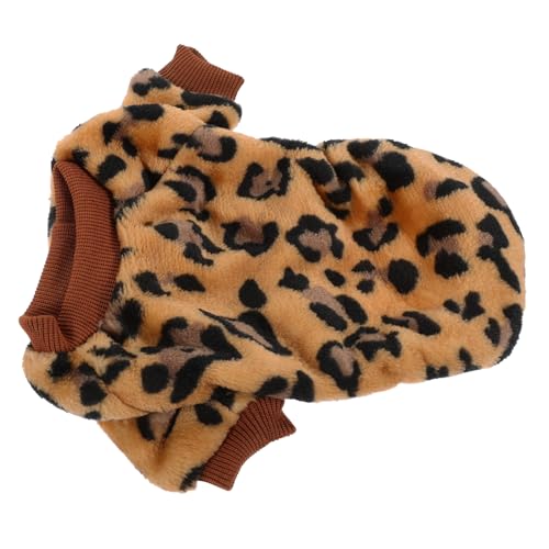 Toyvian Kleiner Hundepullover aus Warmem Korallenfleece Dekorativer Haustierpullover für Herbst und Winter Komfortabel Modisch Geeignet für Kleine Hunde und Welpen Braun mit von Toyvian
